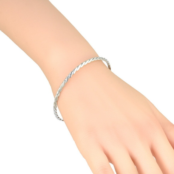 Tiffany Twist Bangle Bracelet Knife Edge Silver CO - Picture 4 of 4